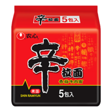 农心经典辛拉面泡面方便面多口味火锅部队锅拉面速食 辛拉面5连包20.9元（需领券）