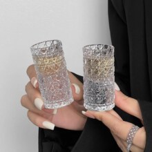 盛瑞堂 轻奢浮雕加厚玻璃白酒杯 6只16元包邮