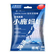 小鹿妈妈 品质细滑牙线棒牙签家庭装超细牙线棒 共90支（需拍3件）13.74元（合4.58元/件）
