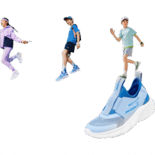 微信小程序、plus会员：Skechers斯凯奇闪穿鞋一脚蹬网面透气休闲鞋儿童运动鞋403866L122.78元包邮