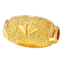 六福珠宝母亲节礼物 足金榄型珠黄金转运珠串珠计价B01TBGP0002 约1.04克1097元