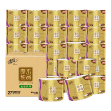 百亿补贴：Breeze/清风 原木金装180g 卷纸 4层 27卷46.4元