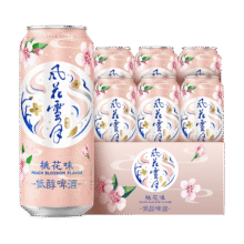 临期：风花雪月 桃花味+柠檬味低醇啤酒500ml*12罐（25/8/13）20元包邮