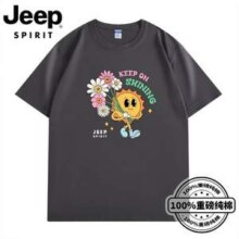 Jeep Spirit 吉普 重磅全棉圆领休闲短袖T恤*3件54.7元包邮（折18.23元/件）