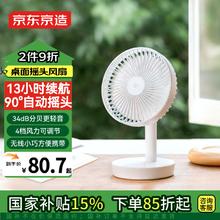 限移动端、国家补贴、京东百亿补贴：京东京造 冰岛桌面摇头风扇80.67元