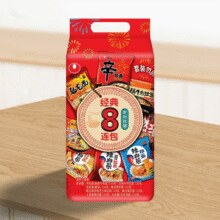 88VIP！农心 拉面 新版八连包（咖喱已替换成燃辛）￥21.61 5.4折