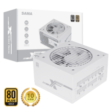 先马（SAMA）XF750W 纯白色电脑电源 额定750W/全电压/80PLUS金牌/全模组/风扇一键启停/双CPU供电/小巧机身399元 (月销2000+)