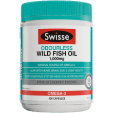 Swisse 无腥味野生鱼油软胶囊Omega-3 1000mg400粒/瓶 海外进口 鱼油1000mg209元