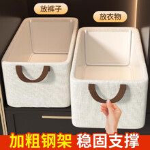 认准店铺！真棉麻！钢架收纳筐12.9元
