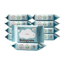 babycare湿巾 60抽*5+80抽*1包23.1元