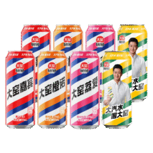 大窑汽水 大窑嘉宾 0脂肪果味碳酸饮料500ml* 8罐【嘉宾2橙诺2荔爱2凤梨味2】14.85元（需领券）