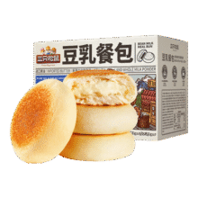 三只松鼠豆乳餐包580g箱装早餐代餐鸡蛋黄油面包点心充饥夜宵9.8元