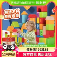 Hape儿童益智积木拼装玩具1-6周岁婴儿宝宝早教智力开发拼搭玩具59元
