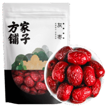 方家铺子新疆灰枣500g 红枣果干新疆特产 泡茶煲汤煮粥零食包粽子材料21.9元 (月销1w+)