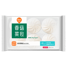 巴比 香菇菜包300g*2包 共12只早餐包子菜馒头生鲜面点 速食方便菜25.6元 (券后省20,月销1w+)