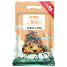 盖亚农场（Gaia Farm） 三色糙米6斤 黑米 红米 糙米 五谷杂粮 粗粮主食大米伴侣 粗粮饭29.9元 (券后省10)
