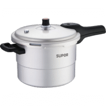 苏泊尔SUPOR好帮手铝合金压力锅7.5L带蒸格24cm高压锅燃气专用151.05元