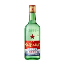 88vip：红星56度高度纯粮食白酒500ml*6件+凑单89.52元（合14.92元/件）