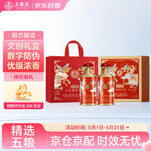 五粮液 WULIANGYE 文创富贵吉祥礼盒 浓香型白酒 52度500ml*2瓶 端午送礼551.82元