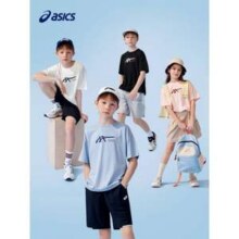 ASICS 亚瑟士 男女童吸湿速干抗菌短袖T恤/短裤（110-170码）57元包邮