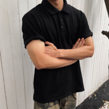 Homlean美式polo衫男春夏季索罗娜宽松简约舒适短袖T恤OM6黑色3XL39.5元（需领券）