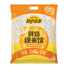 乐事 鲜焙裸米饼 原味 160g5.9元（品牌金1.9元）