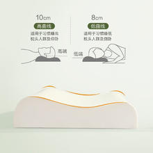 限地区：富安娜 天然乳胶枕 60*40cm 泰国进口乳胶枕 抗菌波浪款63.75元