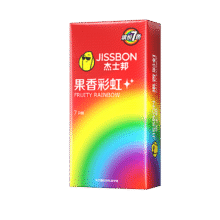 88VIP: 杰士邦水果香彩虹情趣保险套超薄润滑避孕套安全套7只0.069元/个，0.48元凑后价，8.4元，返卡10元后