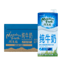 纽麦福（Meadow fresh）年货节新西兰进口 3.5g蛋白质部分脱脂纯牛奶1L*12盒低脂送礼佳选106.2元（需首购，需plus会员）