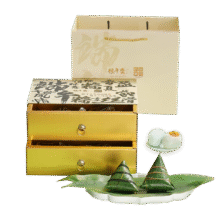 粮午齋 粽子双层礼盒1220克（10粽2蛋7味）15.49元包邮（需试用）