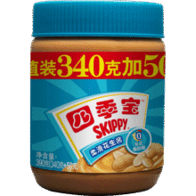 四季宝（SKIPPY）柔滑花生酱 早餐面包酱 拌饭拌面酱 调味酱 火锅蘸料340g+50g24.8元 (券后省0.85,月销1w+)