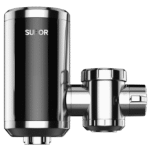 苏泊尔（SUPOR）电热水龙头速热家用即热式免安装快速加热厨宝小型电热水器冷热两用过水热厨房 不锈钢+漏保215.1元 (券后省0.9,月销1000+)