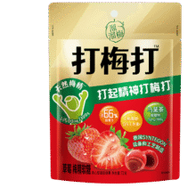 溜溜梅  ‘打梅打’草莓味梅精软糖 72g/袋（买一送一）12.67元（买一送一，合6.33元/件）