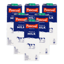 plus会员?首购：帕斯卡（Pascual）全脂牛奶1L*6 西班牙进口 常温牛奶 动物福利认证164.24元会员免邮（需领券，合82.12元/件）