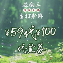 美团 遇南三·重庆火锅村 100元代金券 限2张原价100元现价59元