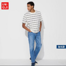 优衣库男装休闲直筒牛仔裤/水洗产品加长款84cm 47053779元