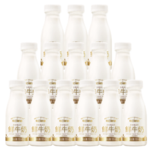 每日鲜语【汤唯推荐】鲜牛奶全脂185ml 瓶装牛奶鲜奶生牛乳新鲜配送 3.6全脂185ml*14瓶62.9元