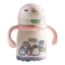 需首购、PLUS会员：babycare小企鹅儿童保温杯 把手款莱莎粉 300ml55.55元（需领券）