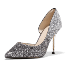 CHARLES&KEITH高跟鞋金属跟单鞋婚鞋女鞋子女生日礼物女CK1-60580071 黑叻色 39399元
