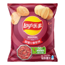 乐事（Lay's）薯片 飘香麻辣锅味 135克 休闲零食 膨化食品5.87元（合1.96元/件）广东揭阳地位，其他地位自测