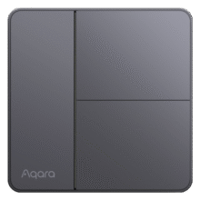 Aqara绿米联创智能开关 遥控开关 已接入米家/HomeKit 卡农双键 远山灰168.1元
