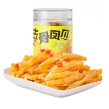 谭八爷无骨鸡爪2斤柠檬酸辣脱骨去骨凤爪红油泡椒子即食零食罐装29.9元