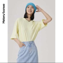 美特斯邦威 夏季T恤女多色百搭基础叠穿常年新廓形多色短袖恤女式T恤19.5元