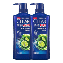 清扬（CLEAR）男士去屑洗发水清爽控油活力运动型青柠薄荷醇蓬松洗头膏冰感洗发 清爽控油500g*2+100g随机小样49.9元（需领券）