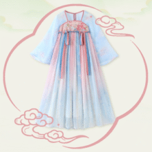 My Little Pony 小马宝莉 2025春夏 女童国风汉服刺绣连衣裙 PKQG21478（110-160cm）￥128.65