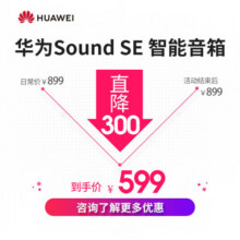 华为sound se智能蓝牙音箱帝瓦雷低音炮音响电脑家用户外播放器语音ai小艺x sound se黑色【热销】1399元