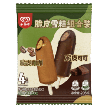 和路雪 脆皮可可雪糕55g*2支+脆皮咖啡雪糕48g*2支33.26元（合8.31元/件）