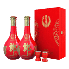 0点：郎酒红花郎十五  53度 500mL 2瓶 红十五礼盒装750元