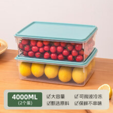 禧天龙 冰箱收纳盒保鲜盒4L*2只装15.9元（需领券）