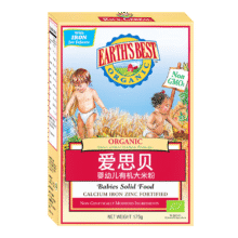 爱思贝（EARTH'S BEST）婴幼儿高铁有机大米粉 原味175g 低敏无麸质米糊宝宝辅食6个月96.8元（合24.2元/件）